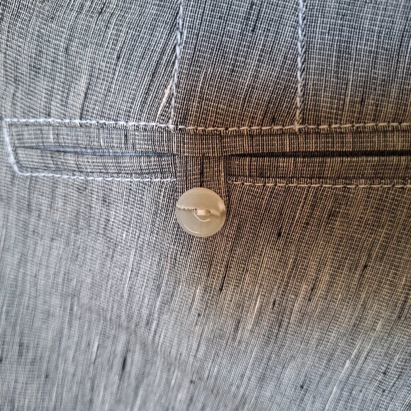 Vintage bebe Tailored linen shorts mini dressy classy belted minimalist preppy - Picture 7 of 13